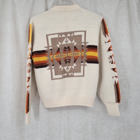 JcPenny Vintage 70s Aztec Acrylic Sweater - Picture 4 of 15